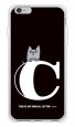 letter＆cat ブラック C design by PansonWorks（ソフトTPU半透明） / SECOND SKIN|平面プリント/ソフトTPU|PansonWorks