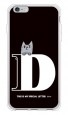 letter＆cat ブラック D design by PansonWorks（ソフトTPU半透明） / SECOND SKIN|平面プリント/ソフトTPU|PansonWorks