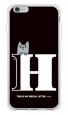 letter＆cat ブラック H design by PansonWorks（ソフトTPU半透明） / SECOND SKIN|平面プリント/ソフトTPU|PansonWorks
