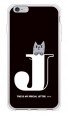 letter＆cat ブラック J design by PansonWorks（ソフトTPU半透明） / SECOND SKIN|平面プリント/ソフトTPU|PansonWorks