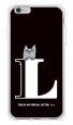 letter＆cat ブラック L design by PansonWorks（ソフトTPU半透明） / SECOND SKIN|平面プリント/ソフトTPU|PansonWorks