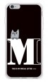 letter＆cat ブラック M design by PansonWorks（ソフトTPU半透明） / SECOND SKIN|平面プリント/ソフトTPU|PansonWorks
