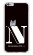 letter＆cat ブラック N design by PansonWorks（ソフトTPU半透明） / SECOND SKIN|平面プリント/ソフトTPU|PansonWorks