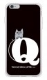 letter＆cat ブラック Q design by PansonWorks（ソフトTPU半透明） / SECOND SKIN|平面プリント/ソフトTPU|PansonWorks