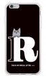 letter＆cat ブラック R design by PansonWorks（ソフトTPU半透明） / SECOND SKIN|平面プリント/ソフトTPU|PansonWorks