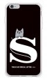 letter＆cat ブラック S design by PansonWorks（ソフトTPU半透明） / SECOND SKIN|平面プリント/ソフトTPU|PansonWorks
