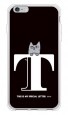 letter＆cat ブラック T design by PansonWorks（ソフトTPU半透明） / SECOND SKIN|平面プリント/ソフトTPU|PansonWorks