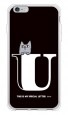 letter＆cat ブラック U design by PansonWorks（ソフトTPU半透明） / SECOND SKIN|平面プリント/ソフトTPU|PansonWorks