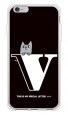 letter＆cat ブラック V design by PansonWorks（ソフトTPU半透明） / SECOND SKIN|平面プリント/ソフトTPU|PansonWorks