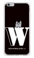 letter＆cat ブラック W design by PansonWorks（ソフトTPU半透明） / SECOND SKIN|平面プリント/ソフトTPU|PansonWorks