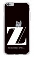 letter＆cat ブラック Z design by PansonWorks（ソフトTPU半透明） / SECOND SKIN|平面プリント/ソフトTPU|PansonWorks