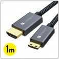 iVANKY VBA29 1m Gray & Black Mini HDMI to HDMI Cable 4K@60Hz ϥԡ     ž  ǥȥå åץȥå ֥å ѥ TV ƥ ˥ Apple TV ͵ å 