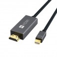 iVANKY VBB31 2m Grey & Black 4K@60Hz Mini DisplayPort to HDMI Cable ߥ ǥץ쥤 to HDMI Ѵ ֥ MacOS Windows ͵ å