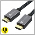 iVANKY VBA14 4.6m Grey x Black HDMI 2.0 cable HDMI to HDMI 4K60Hzб ϥԡ HDMI 2.0 18Gbps ƥ ˥ ץ ֥롼쥤ץ졼䡼 ΡPC Nintendo Switch  ȥ꡼ߥ