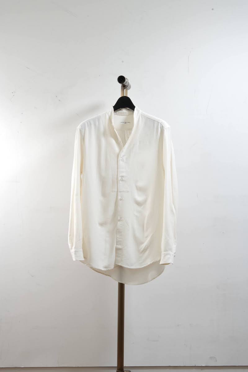 Band collar bosam shirt (Silk nep kersey)
