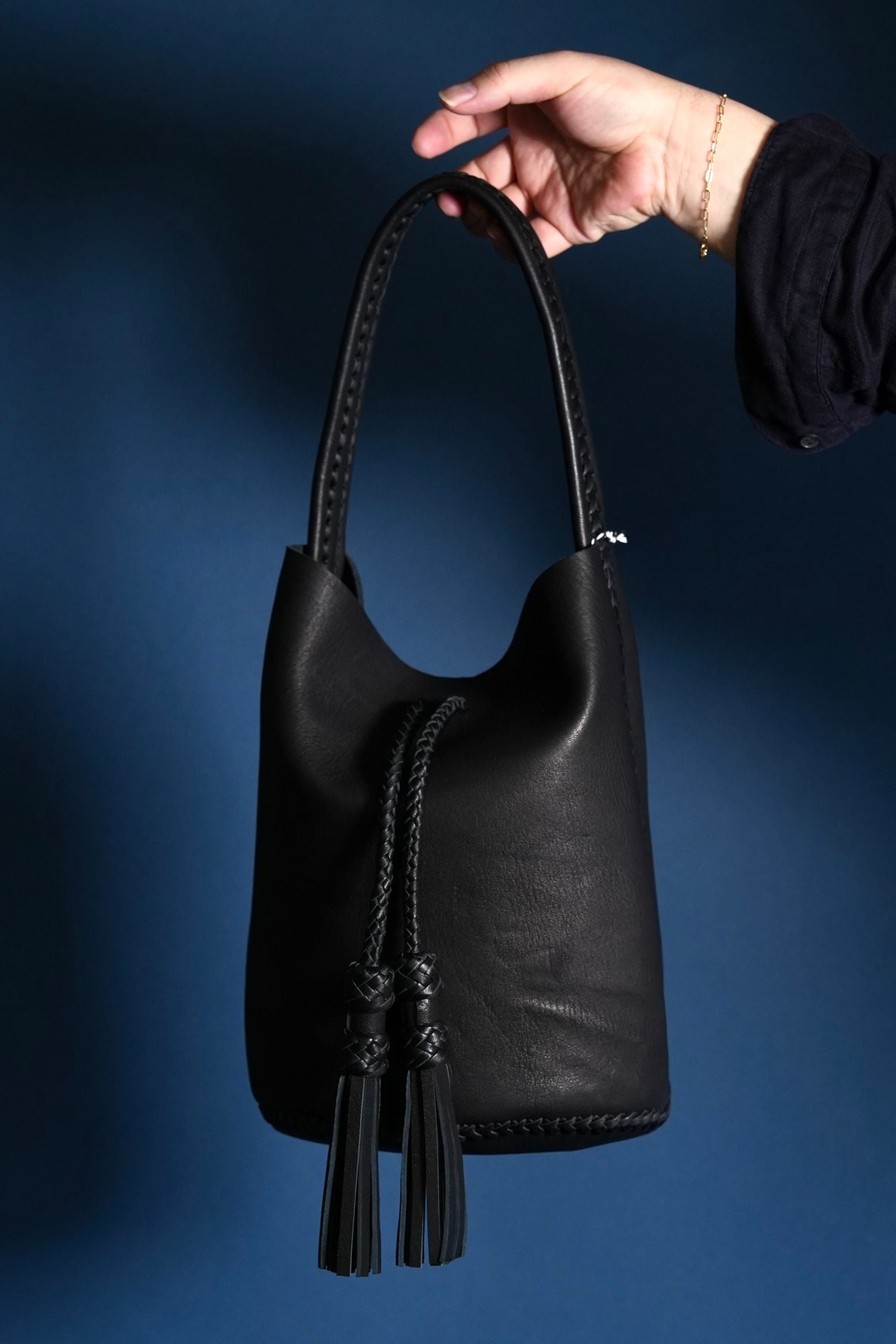 Bucket Bag with Tassels