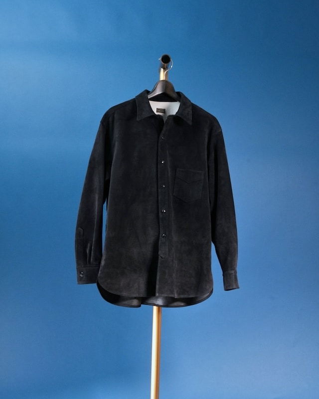 Suede Dress Shirt / BLACK