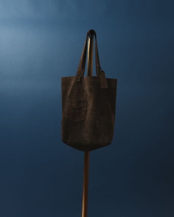 Suede Tote bag / Dark BROWN