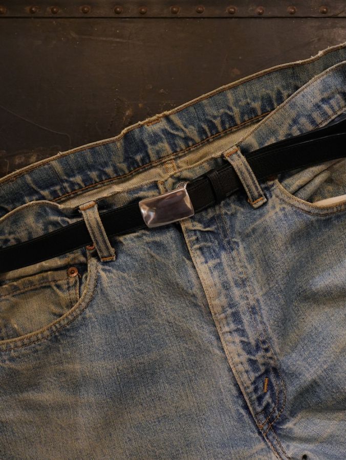 Box Slide Buckle Steerhide / BLK