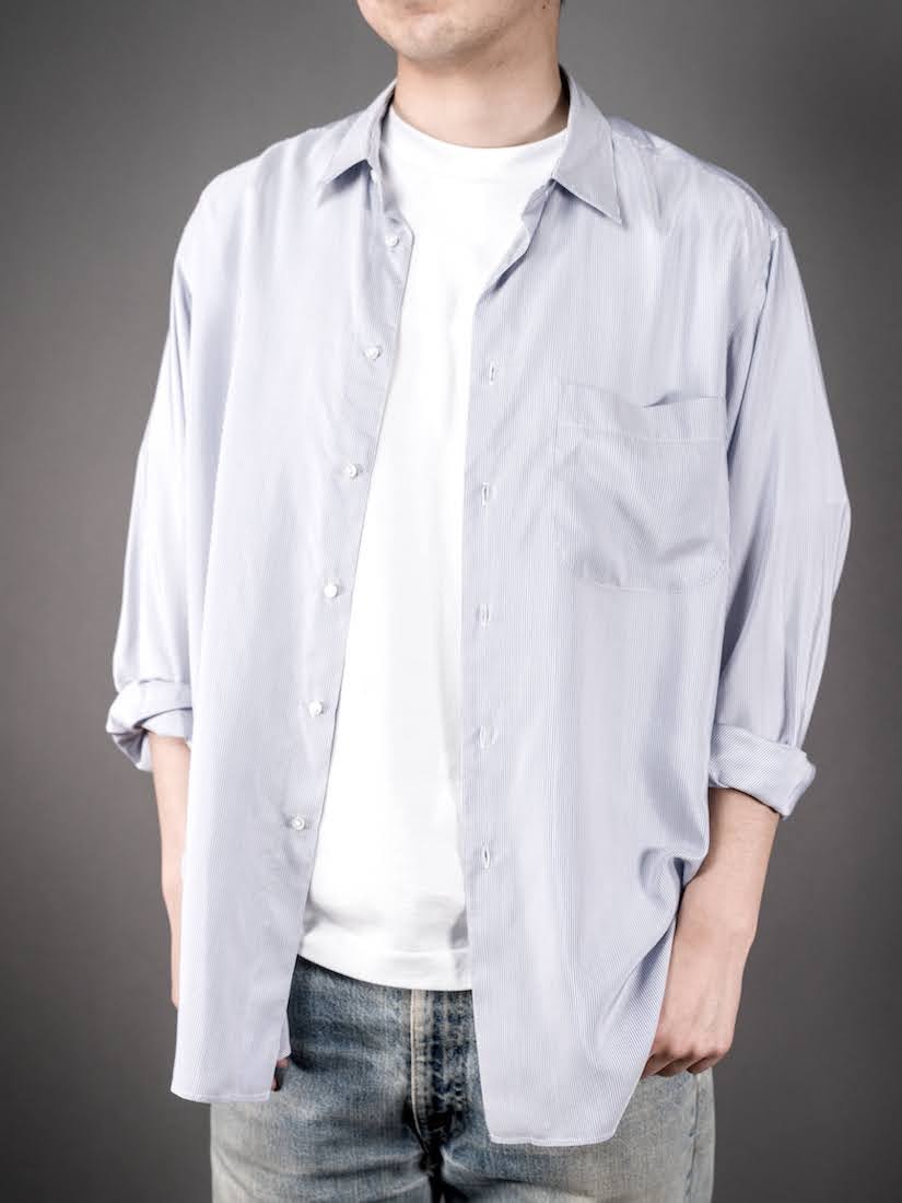 ALF SILK BLUE STRIPE(SHIRT111)