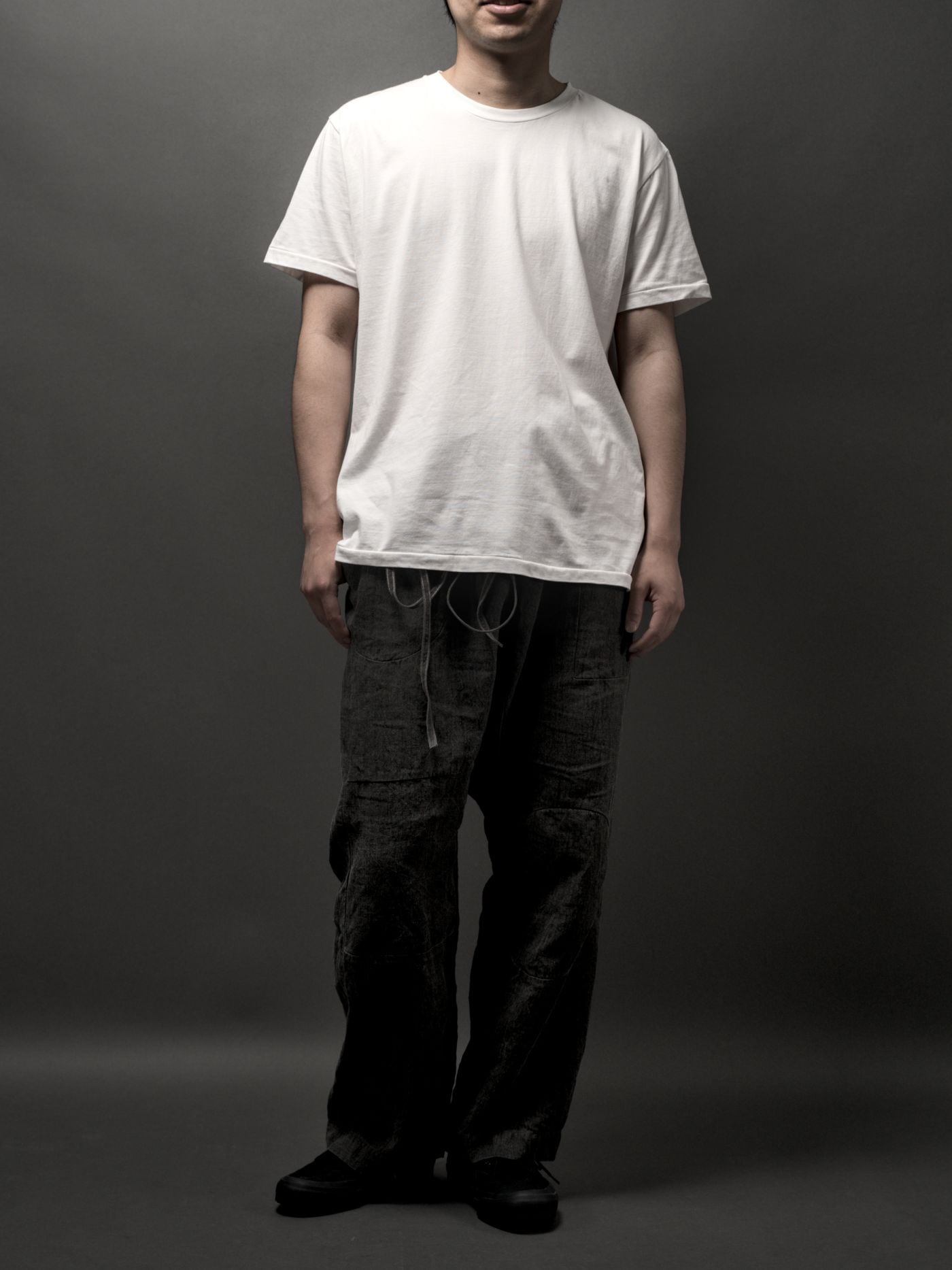 Drawstring Numbering pants / Ink Dyed
