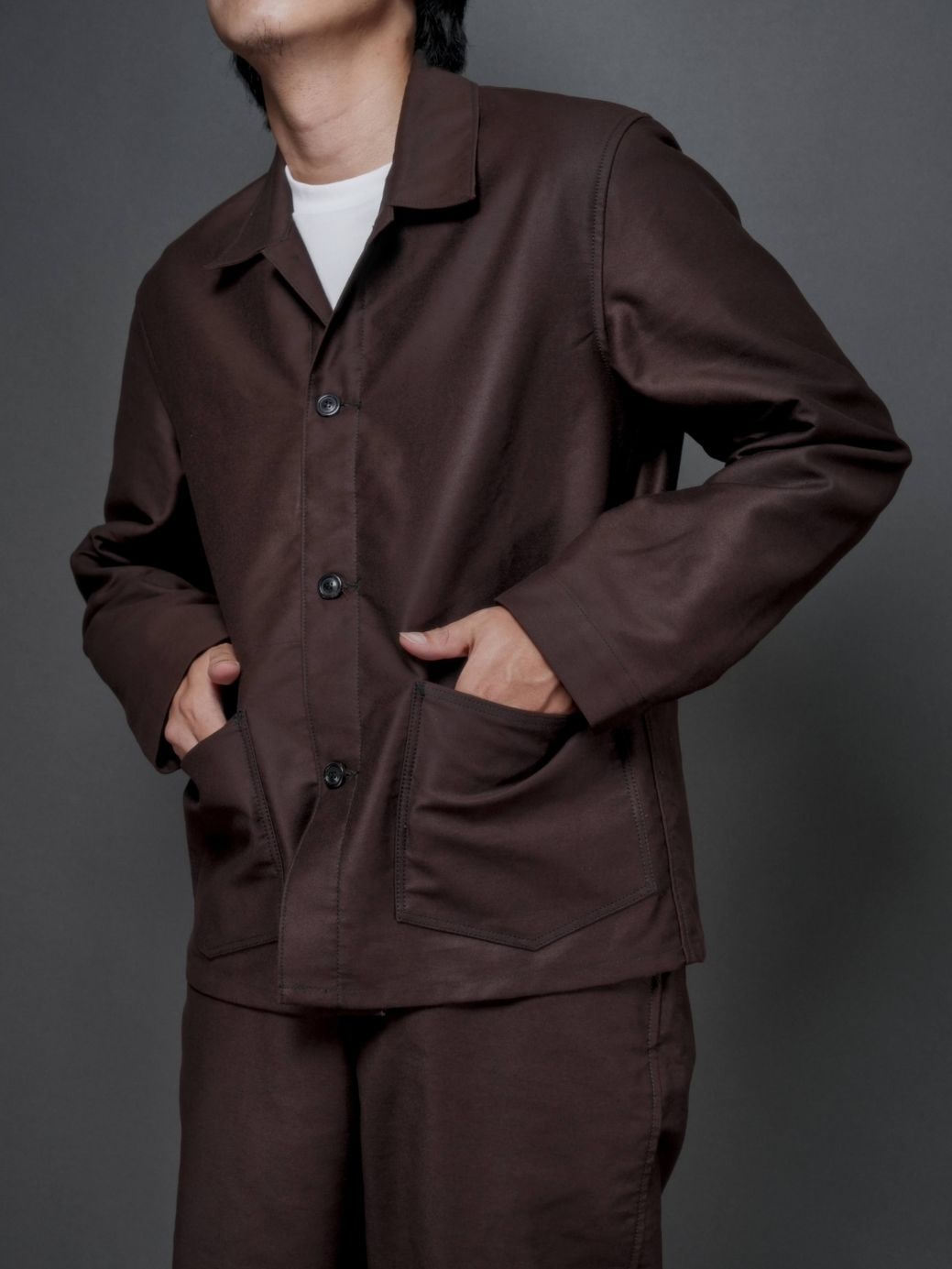 FRENCH WORKER JACKET／BROWN MOLESKIN