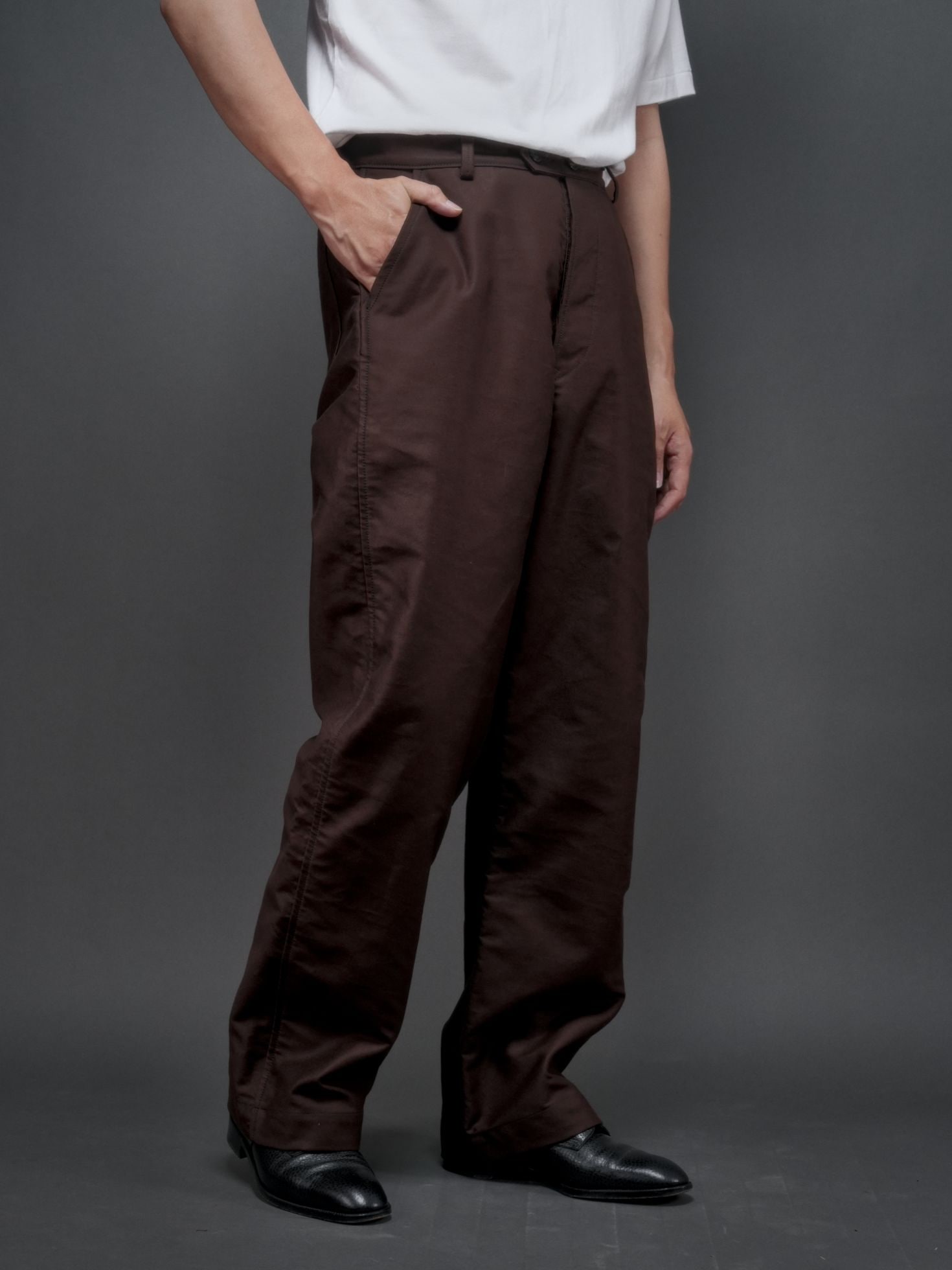 FRENCH WORKER PANT／BROWN MOLESKIN