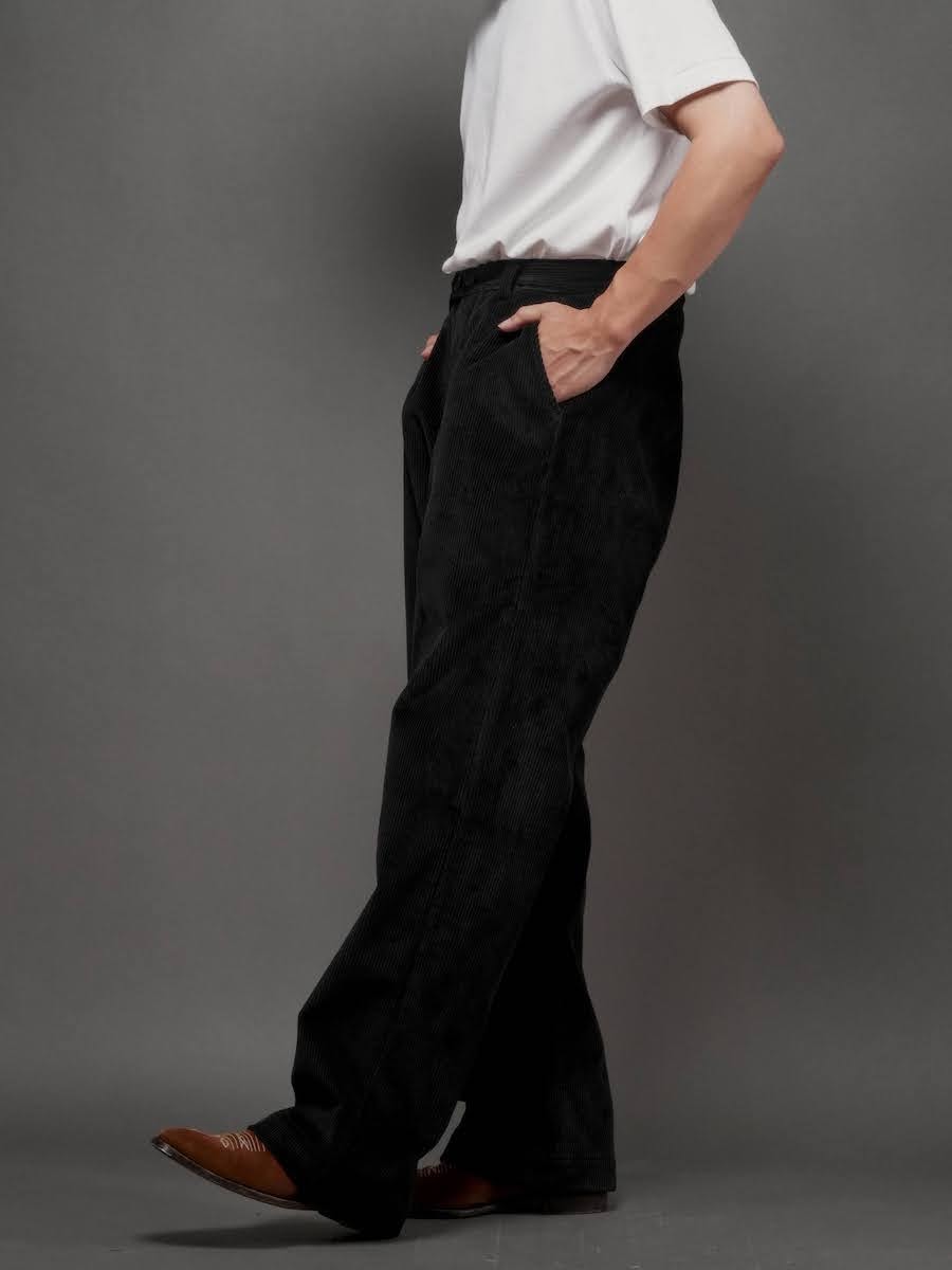 FRENCH WORKER PANT／BLACK CORDUROY