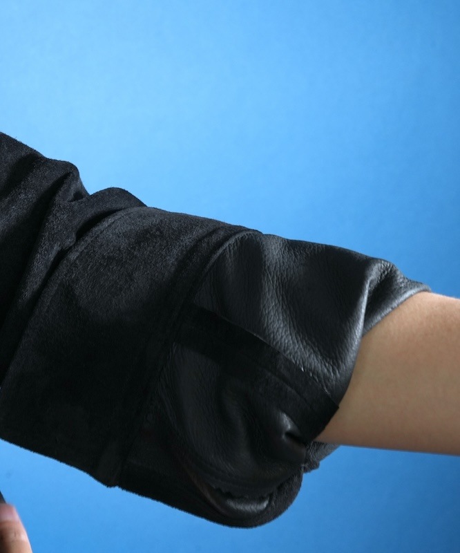 Suede Dress Shirt / BLACK