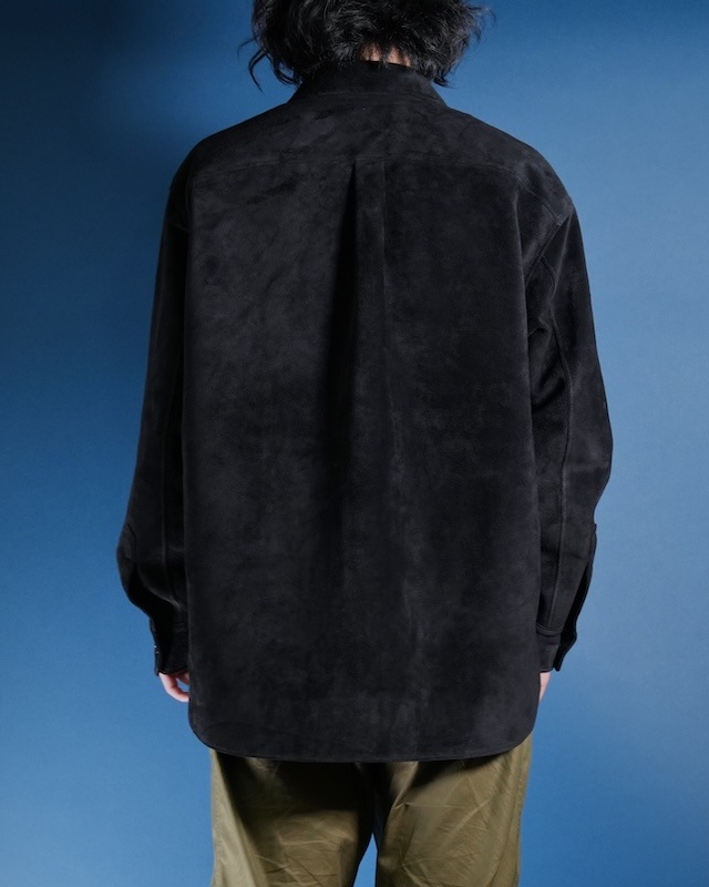 Suede Dress Shirt / BLACK