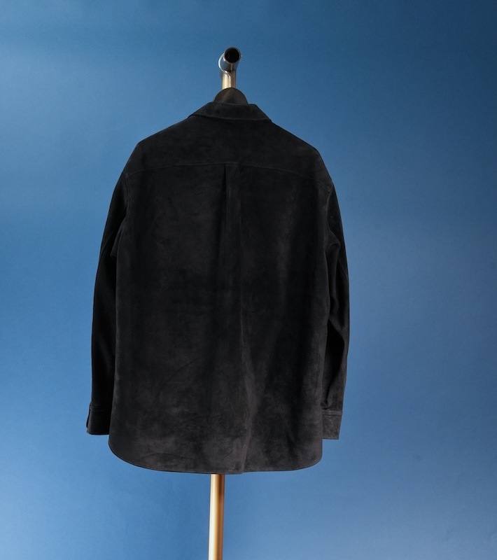 Suede Dress Shirt / BLACK
