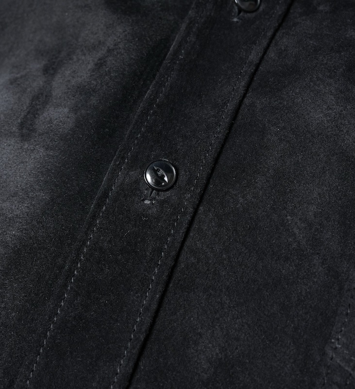 Suede Dress Shirt / BLACK