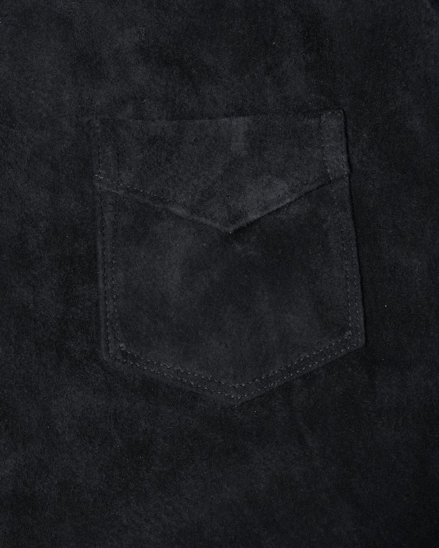 Suede Dress Shirt / BLACK