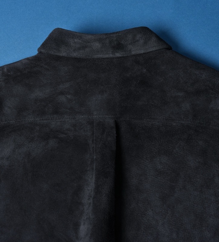 Suede Dress Shirt / BLACK