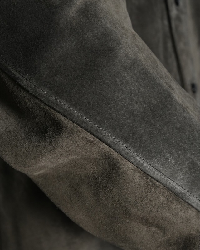 Suede Dress Shirt/ Dark BROWN