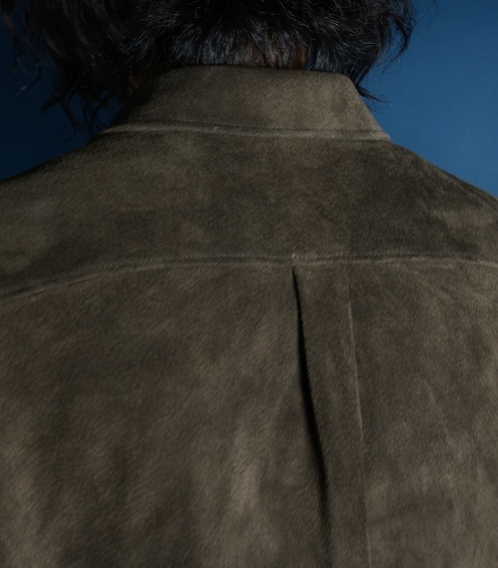 Suede Dress Shirt/ Dark BROWN