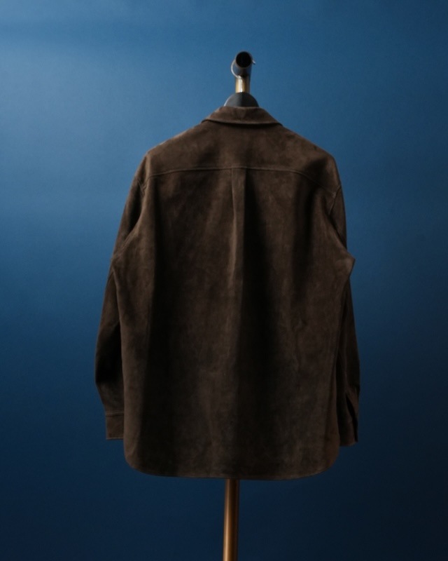 Suede Dress Shirt/ Dark BROWN