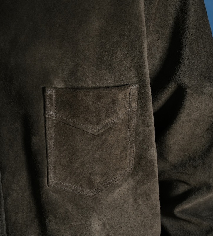 Suede Dress Shirt/ Dark BROWN