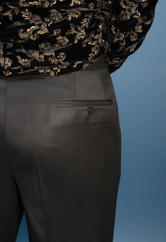 【Single-pleated】One-pleat wool trousers