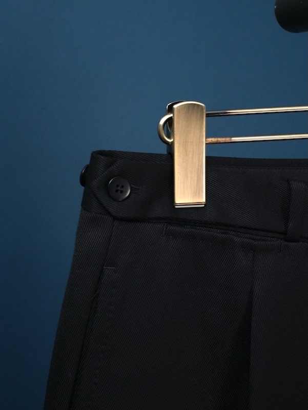 【Single-pleated】One-pleat wool trousers