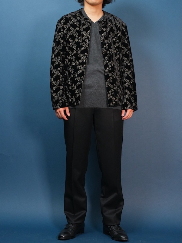 【Single-pleated】One-pleat wool trousers