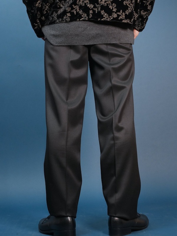 【Single-pleated】One-pleat wool trousers