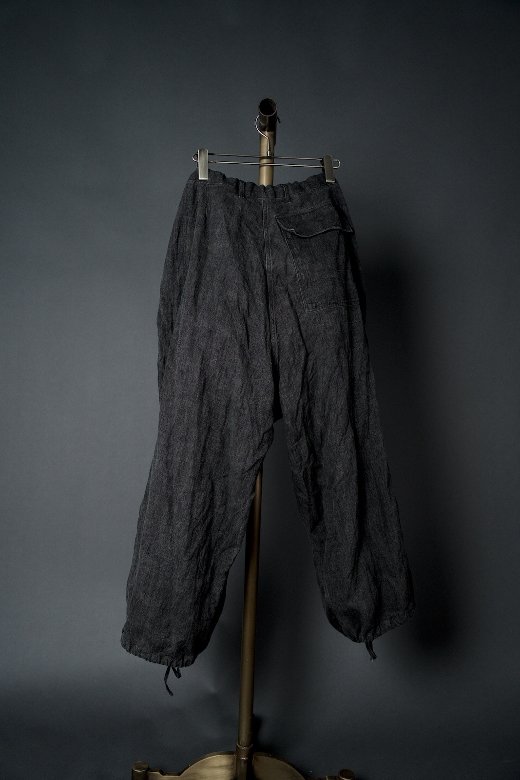 Drawstring over pants / Ink Dyed