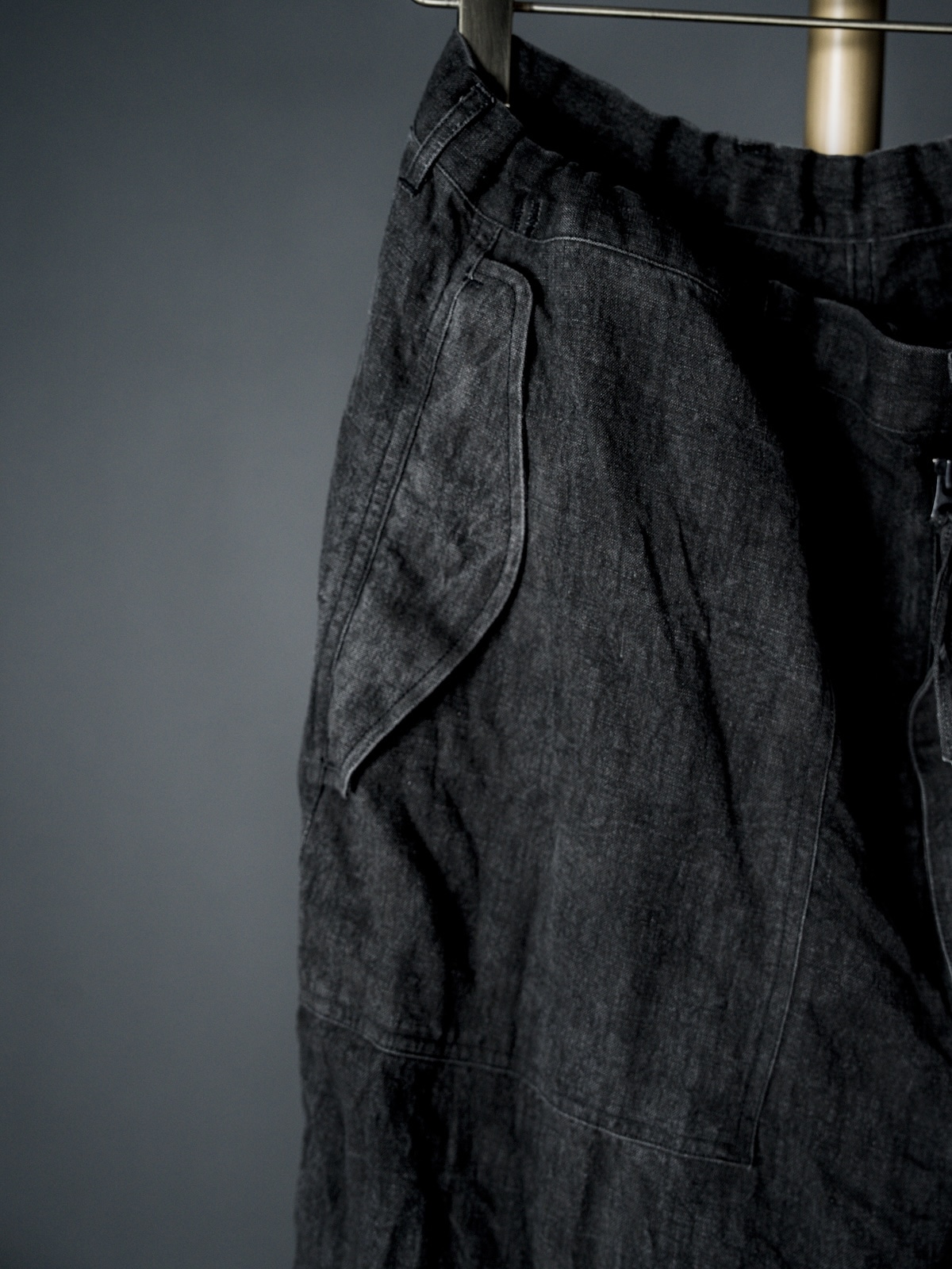 Drawstring over pants / Ink Dyed