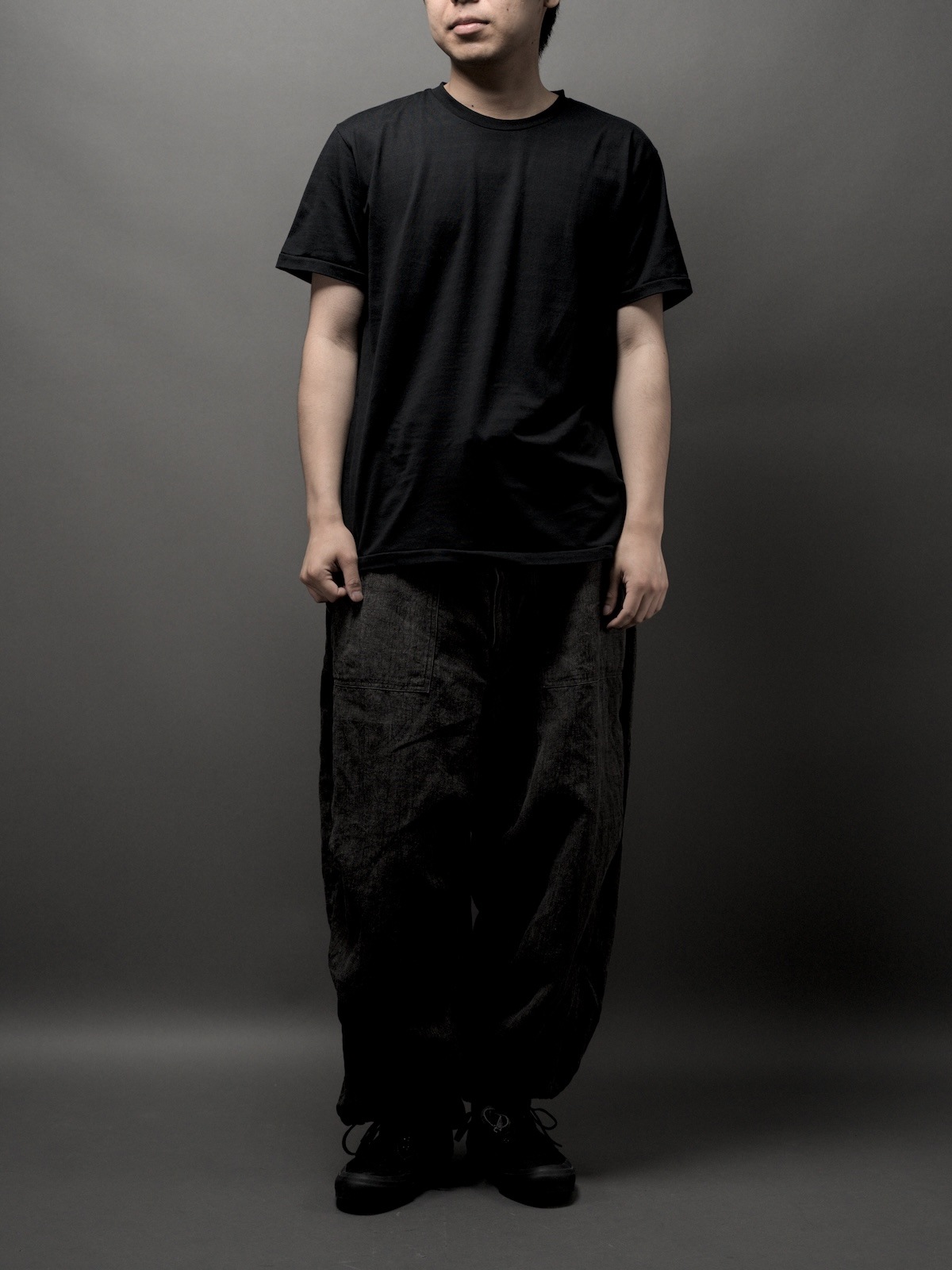 Drawstring over pants / Ink Dyed
