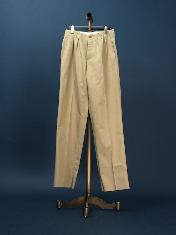 【Hollywood】Two-pleats cotton trousers