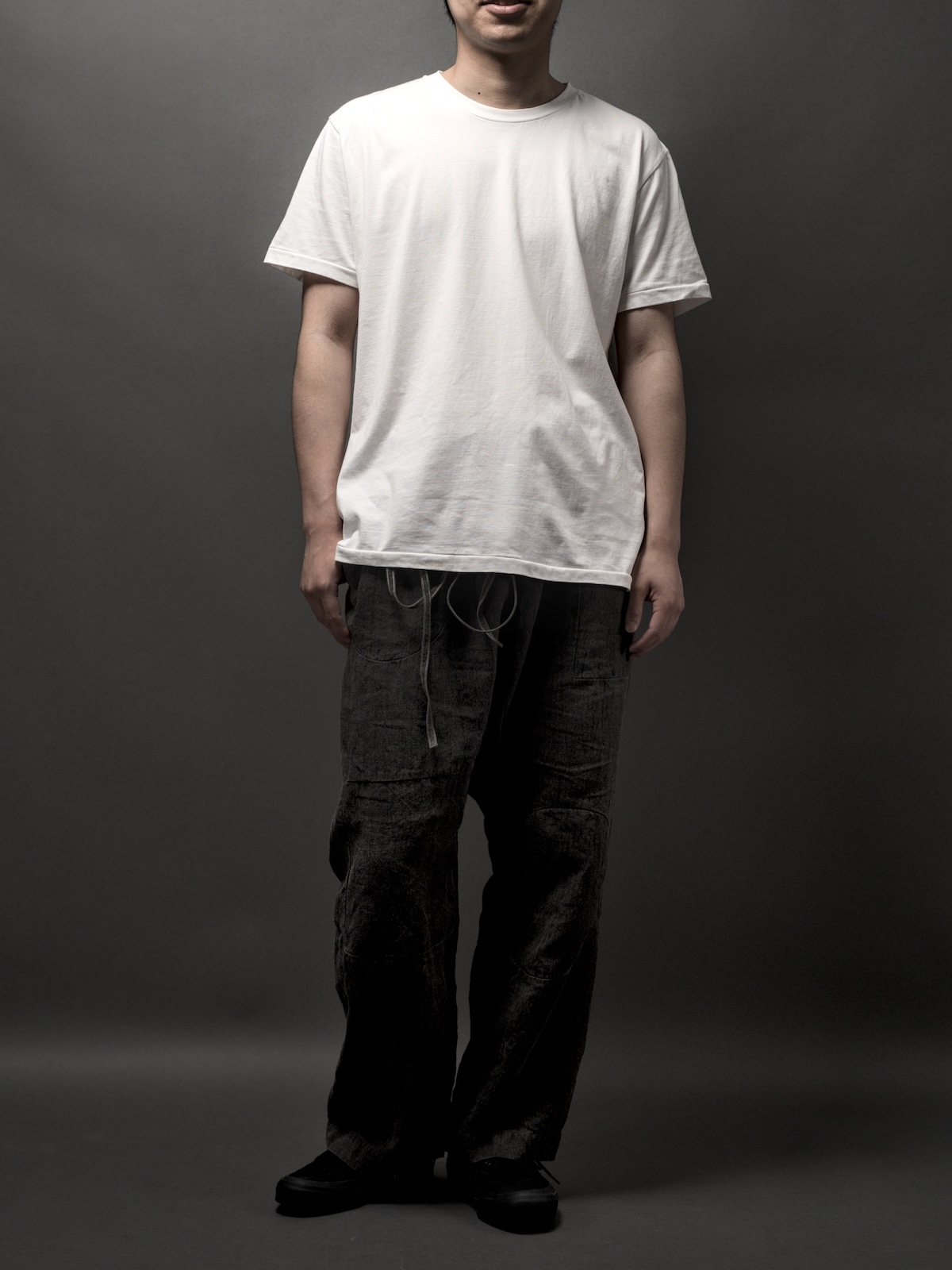 Drawstring Numbering pants / Ink Dyed