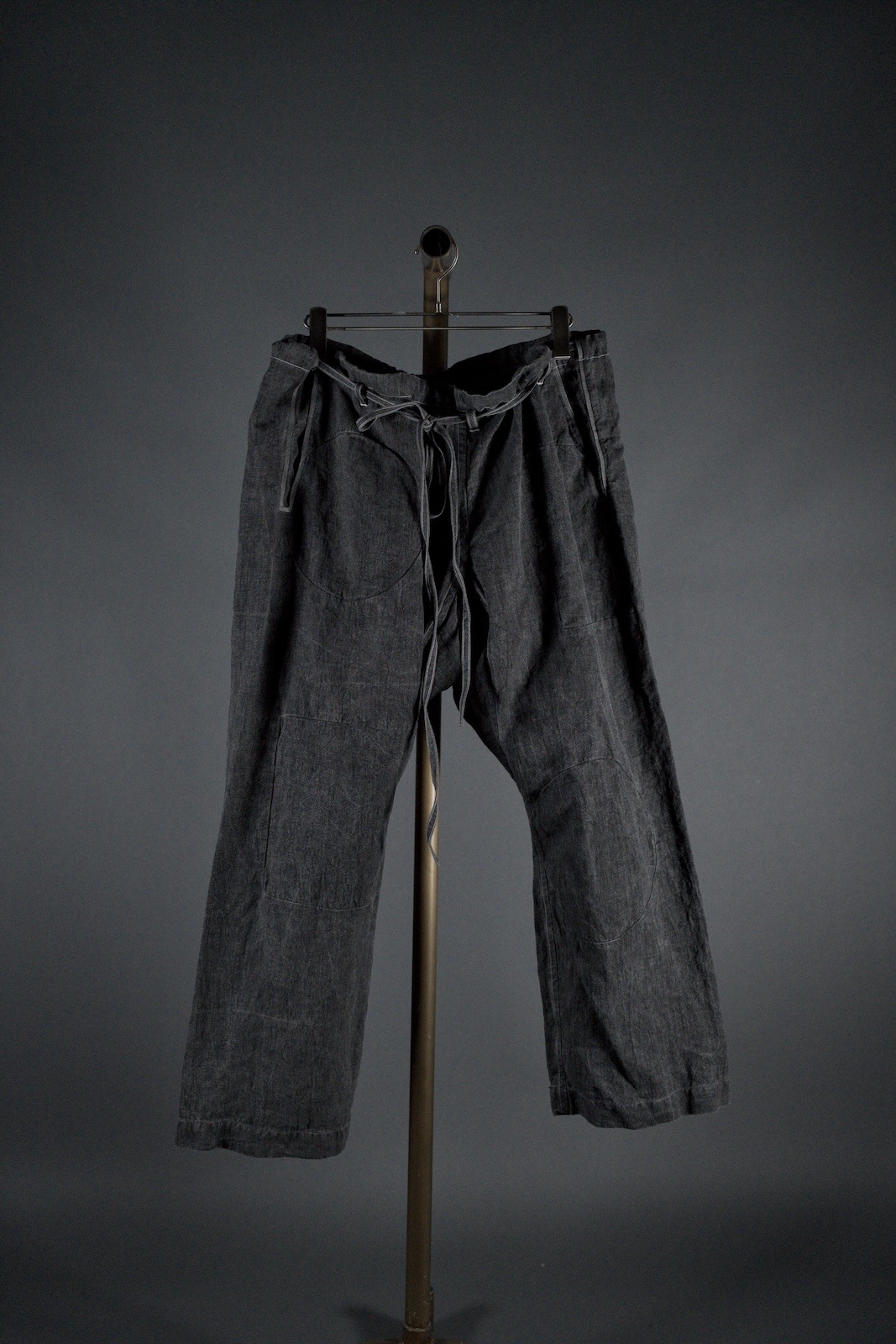 Drawstring Numbering pants / Ink Dyed