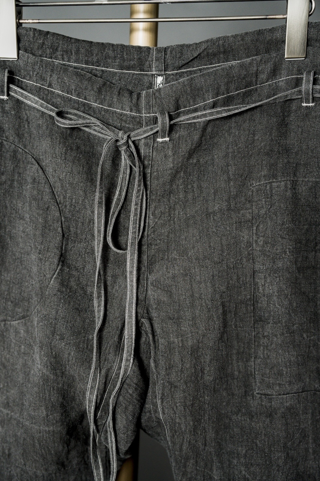 Drawstring Numbering pants / Ink Dyed