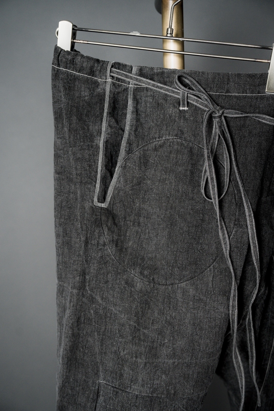 Drawstring Numbering pants / Ink Dyed